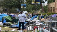 警方清除UCLA抗議營地 逮捕數十人