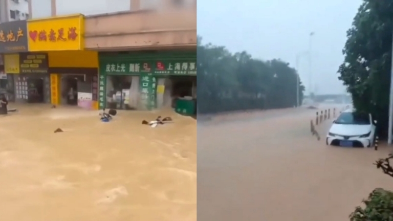 「像天漏了一樣」 廣東連發139個暴雨預警