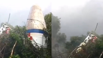 中共火箭残骸坠落贵州 吓坏当地村民（视频）
