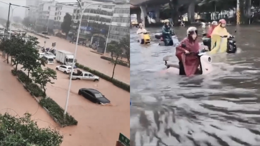 廣西大片城區被淹 市民揭工程腐敗所致