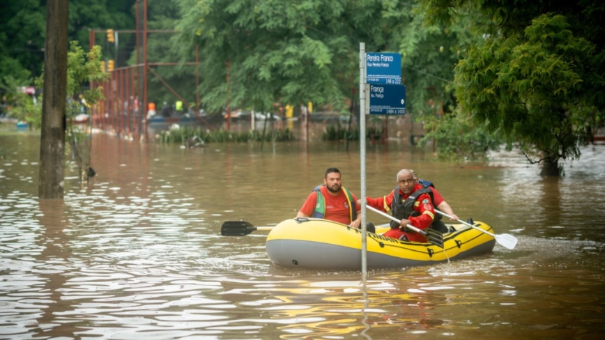 暴风雨和洪水重袭下 巴西南部死亡攀至136人