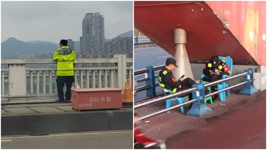 多少人自杀？宜宾重庆设守桥员防跳江（视频）