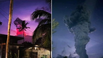 菲律宾火山灰直冲5公里天际 当局下令民众撤离
