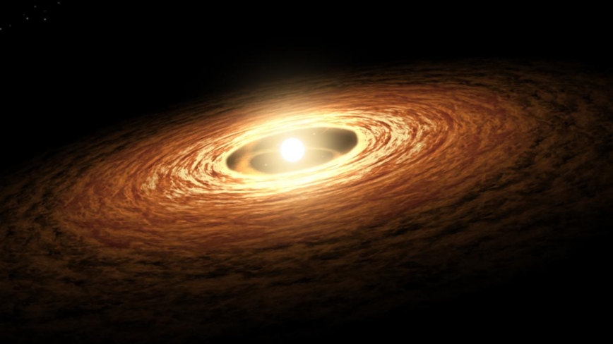 天文学家发现一颗年轻恒星周围有大量碳分子