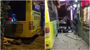天津公交撞倒大樹衝入人群 至少1死8傷（視頻）