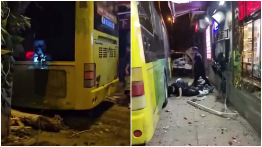 天津公交撞倒大树冲入人群 至少1死8伤（视频）