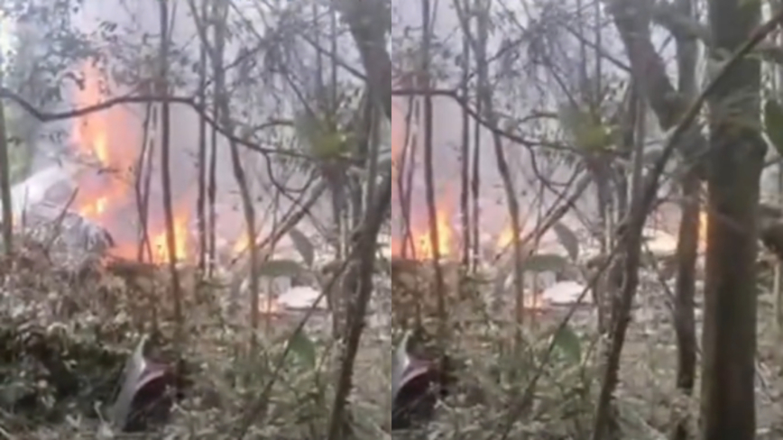 一架直升機江西墜落起火 失事畫面曝光（視頻）