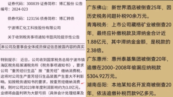 倒查二十年 多家企業被補稅 網絡驚呼「打土豪」