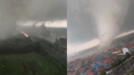 山東罕見龍捲風數十人死傷 視頻畫面驚人