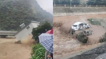 陕甘川连日暴雨 水库泄洪加重灾情