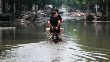 北京河北暴雨 樹木連根拔起 汽車被困水中