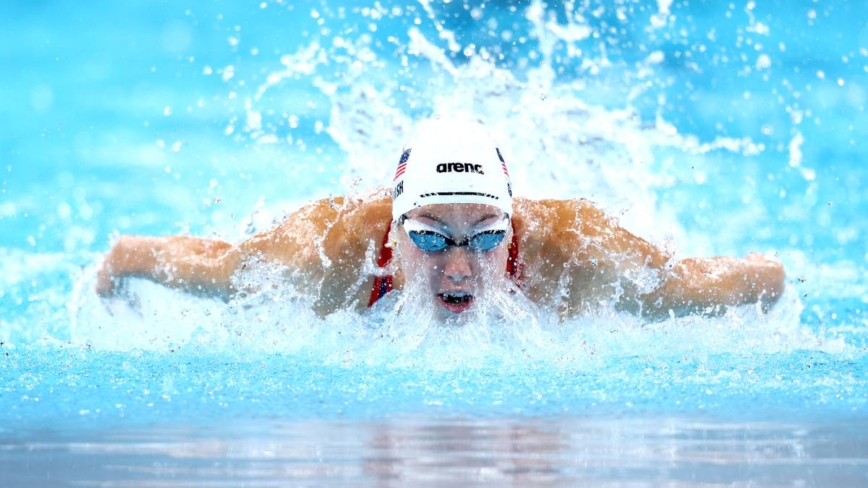 美21岁选手打破100米女子蝶泳奥运纪录