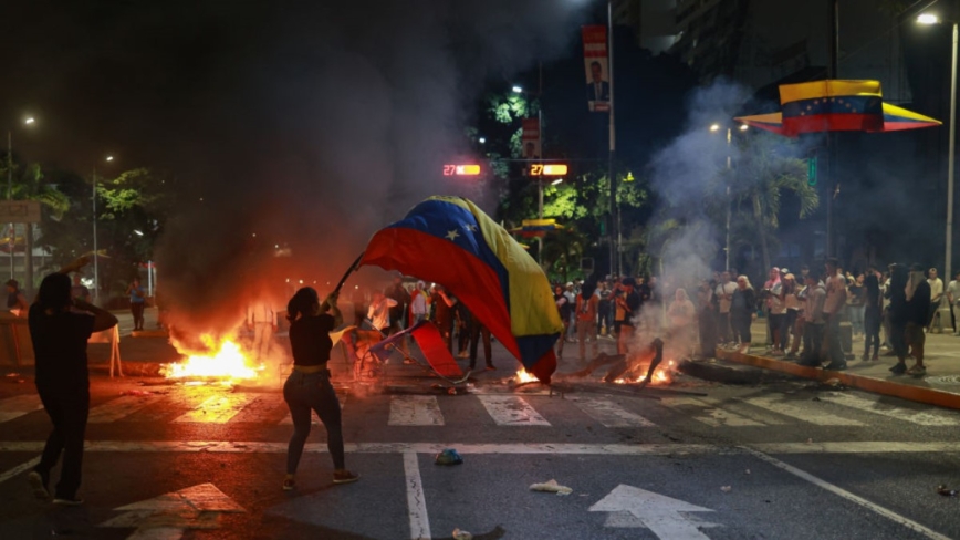 馬杜羅勝選遭質疑 撤7國外交官 群眾上街抗議