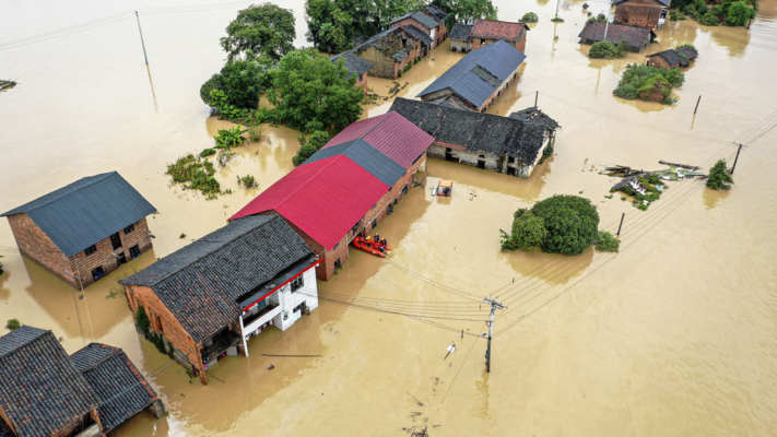 中國多地洪水氾濫 湖南資興傷亡慘重