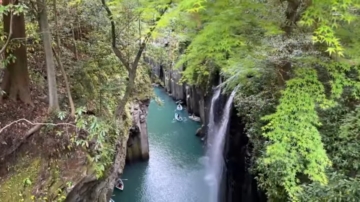 日本8/8強震 宮崎高千穗峽岩石崩落暫停劃船賞景