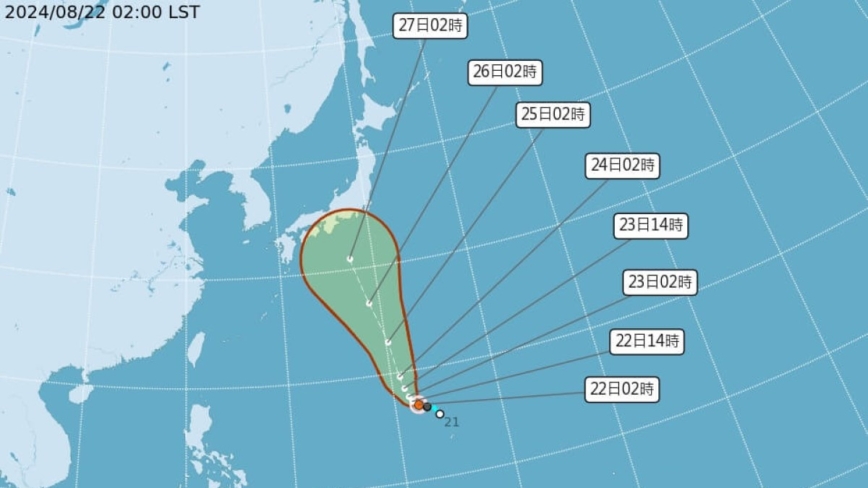 台风珊珊生成朝日本前进 对台无影响但逢大潮