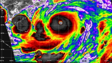 台风“摩羯”形似骷髅 网友惊呼：死神来了