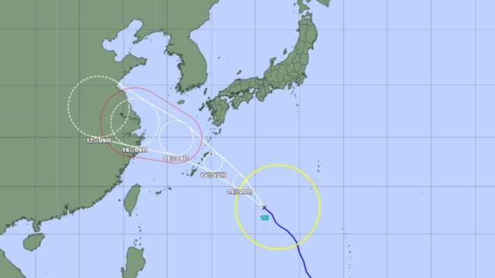 颱風貝碧佳明起接近沖繩 恐颳狂風 籲嚴防災害級風勢