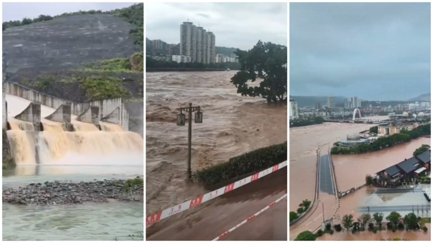 四川广西多地洪灾 水电站泄洪加重灾情