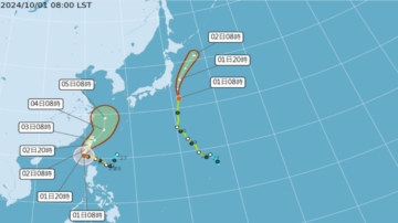 山陀兒10/3起或接近沖繩 日本恐受雙颱影響