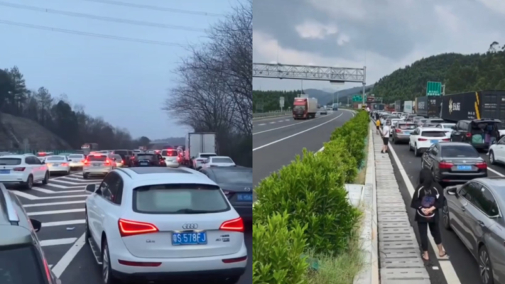 「十一」變天 中國多地降雪大塞車