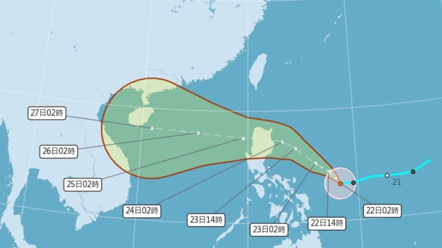 颱風潭美今晨生成 北部、東半部明起有雨