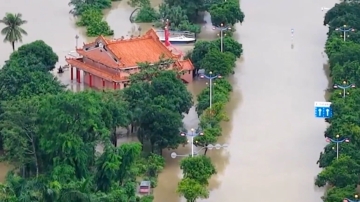 嘉積大壩淹沒 中共洩洪水淹海南瓊海