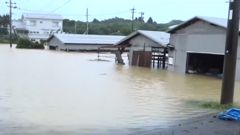猛烈雨勢 日本沖繩鹿兒島民宅淹水 車輛受困暫無傷亡