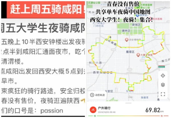 多地大學生效仿鄭州夜騎 網評「新學潮」（視頻）