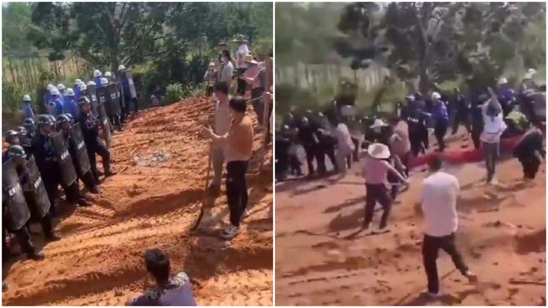 廣西欽州村民反強徵 與特警混戰（視頻）