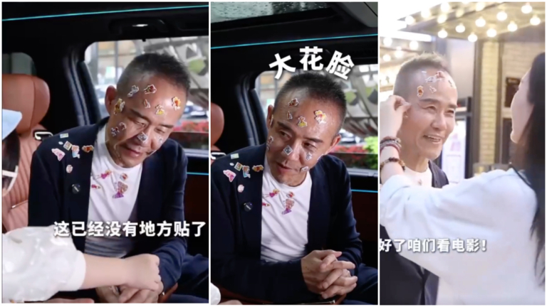 女兒奴！73歲王石獨自帶娃 被貼了個大花臉