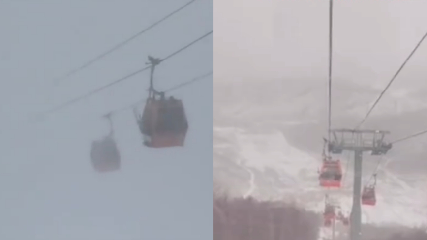 河北滑雪场缆车故障 游客零下19度吊高空 冻到抽筋