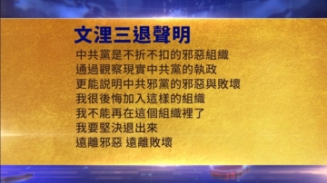 【禁聞】12月2日三退聲明精選