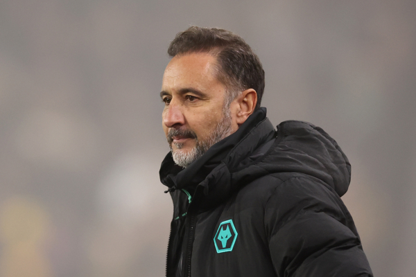 WOLVERHAMPTON, ENGLAND - DECEMBER 26: Vitor Pereira, Manager of Wolverhampton Wanderers, looks on prior to the Premier League match between Wolverhampton Wanderers FC and Manchester United FC at Molineux on December 26, 2024 in Wolverhampton, England. 