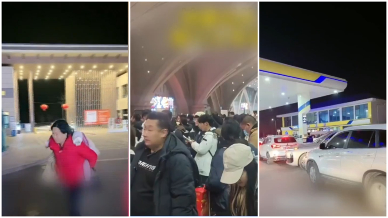 新年伊始銀川兩次強震餘震不斷 大量民眾逃離
