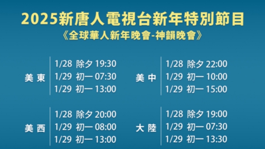 新唐人播出全球华人新年晚会——神韵晚会