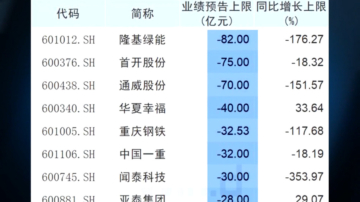 【禁闻】中国逾900家公司公布业绩 过半预亏