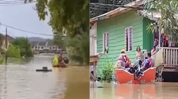 大雨成災鱷魚出沒 馬來西亞東部淪水鄉澤國