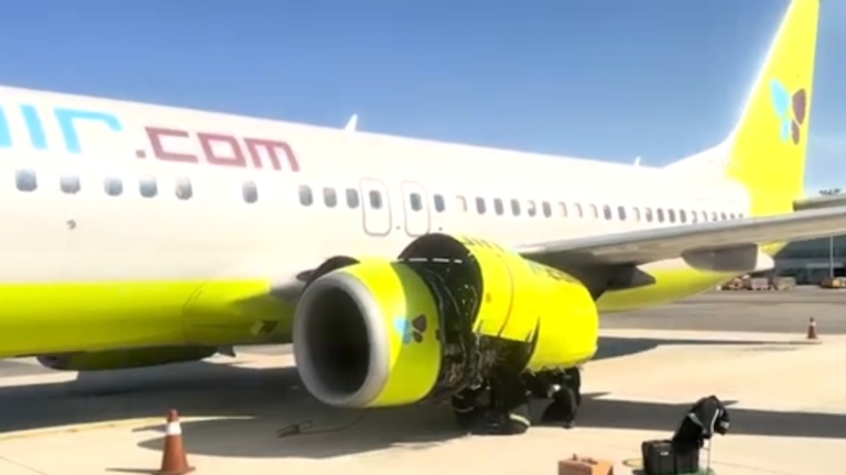 韓國真航空班機起飛後引擎爆炸 緊急返航無人傷亡