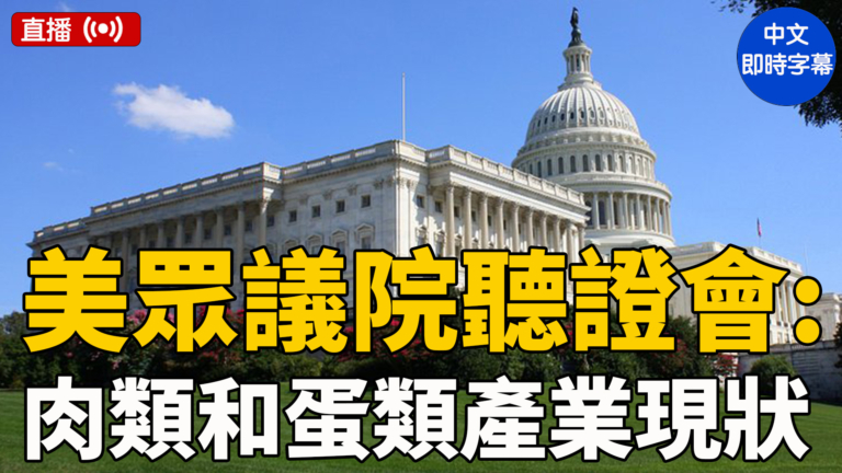 【直播】美眾議院聽證會：肉類和蛋類產業現狀