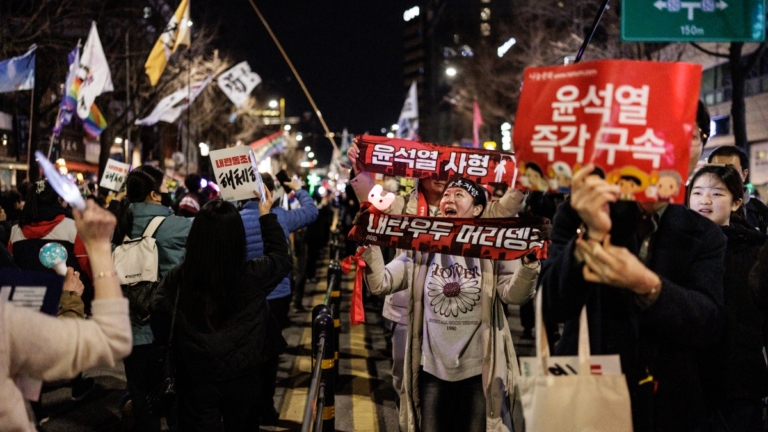 尹錫悅彈劾案裁決前 支持、反對兩方集會