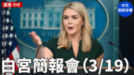 【直播】萊維特主持白宮簡報會（3/19）