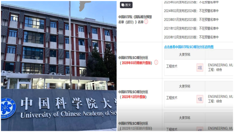 中科院2025年期刊分區榜單惹議 被罵上熱搜