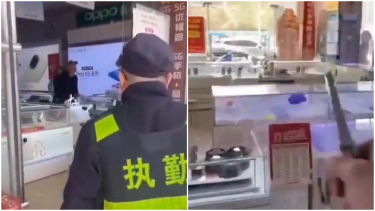 福建男連搶金店手機店 還拍視頻對峙公安（視頻）