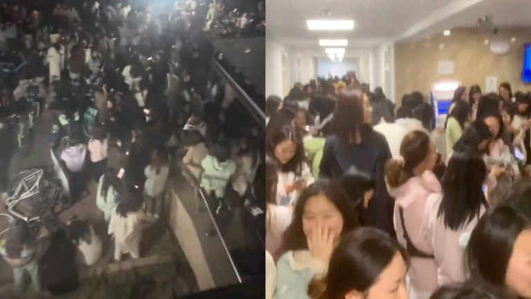 北京地震 震感強烈 居民恐慌 學生蜂擁下樓避險（多視頻）