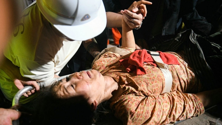緬甸強震1644亡3408傷 震後30小時救出1婦女