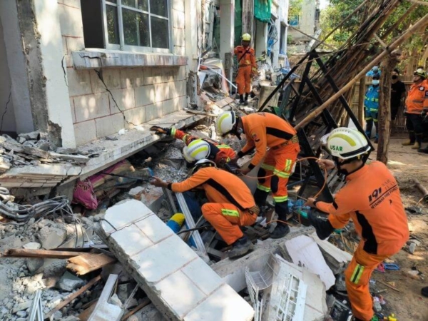 緬甸軍政府：強震死亡攀升至3145死4589傷