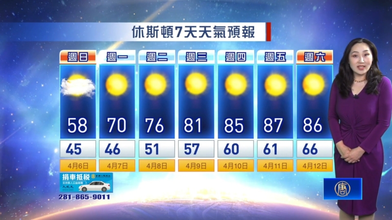 4月5日休斯頓天氣預報