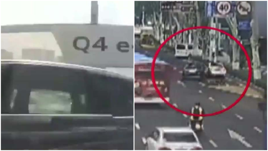南京男试驾撞5豪车 只为让4S店雇他抵债（视频）