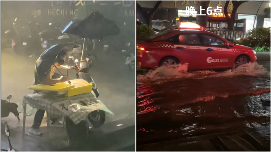 广州遭遇极端天气 龙卷风暴雨冰雹多预警齐发